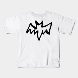 Bat Doodle Black Kids T-Shirt
